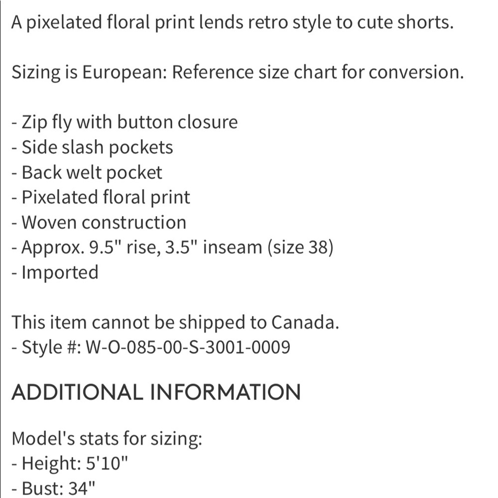 NEW • Moschino • Pixelated Floral Shorts White 44 - Picture 3 of 5